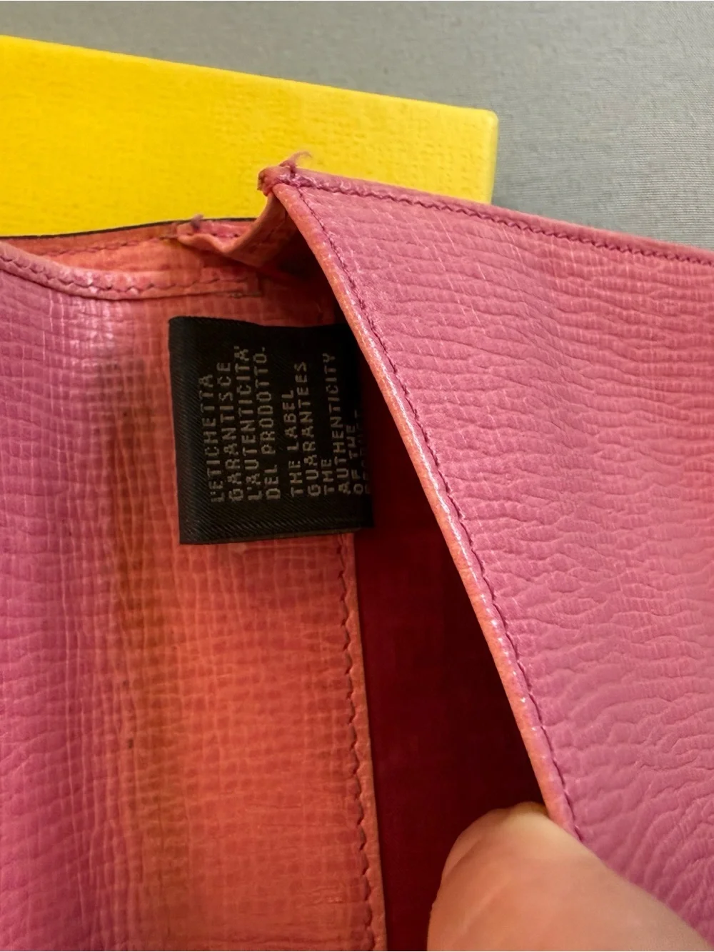 Fendi Wallet Brown FF Monogram Zucca Coated Canvas Pink Interior Box Dust Bag
